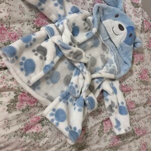 Cozy Blue and Gray Kids Bath robe